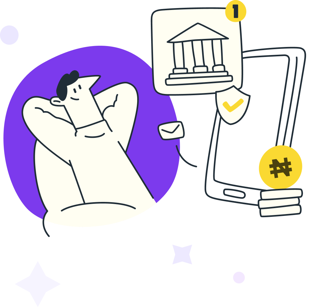 illustration of a man relaxing